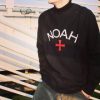 NOAH 전면로고 크로프린트 크루넥 맨투맨 티셔츠