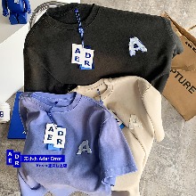 ADER ERROR  2023 로고 A 워싱 반소매 티셔츠