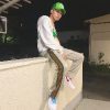 Needles 니들스 베이지 그린 배색 나비트랙 트레이닝팬츠