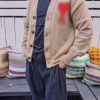 AMI 아미 빅하트 니트가디건 남녀공용