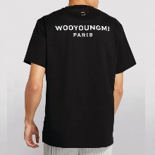 우영미 WYM  Paris 백로고 라운드넥 반팔 티셔츠