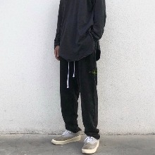 STONE ISLAND 스톤아일랜드 워싱 스트링 하이웨이스트 팬츠