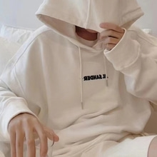 JIL SANDER 작은 레터링 맨투맨 후드 티셔츠