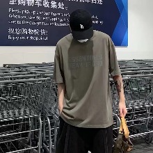 23SS  FOG 피오갓  에센셜 워드 플로킹 루즈핏  반팔티셔츠