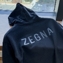 ZEGNA X FOG 제냐 X 피오갓  블랙 캐시미어 후드티셔츠