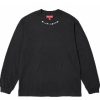 SUPREME 넥로고 프린팅 긴팔티셔츠