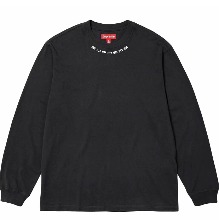 SUPREME 넥로고 프린팅 긴팔티셔츠