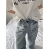 메종마르지엘라 23SS 불규칙패턴  언발란스 커팅 반팔 티셔츠