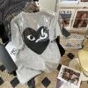 꼼데가르송 Comme  des Garçons 하트 프린트 반팔 티셔츠