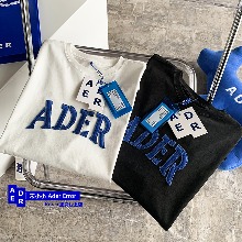 ADER ERROR  2023 신상 데님 블루패치로고  반팔 티셔츠