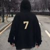피오갓 에센셜 7 로고 후드집업 남녀공용