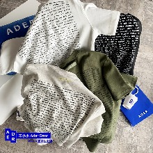 ADER ERROR  2023 신상 백 영문 라벨링 반팔 티셔츠
