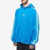 BALENCIAGA X ADIDAS 발렌시아가 아디다스  블루 후드티셔츠