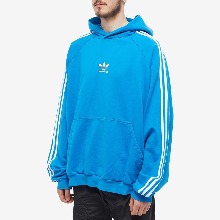 BALENCIAGA X ADIDAS 발렌시아가 아디다스  블루 후드티셔츠