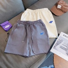 ADER ERROR  자수 루즈핏 여름 순면 반바지