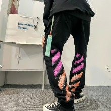 OFF WHITE 루즈핏 캐주얼 팬츠 컬러풀 백포인트