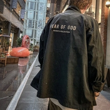 FEAR OF GOD 시즌 7 메인 라인  프린트 스탠드 칼라 트레이너 재킷