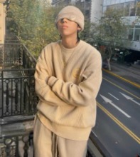 DREW HOUSE 스마일로고 와플 맨투맨