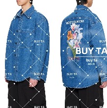 우영미 WYM 플라워 데님 셔츠