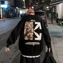 OFFWHITE  오프화이트 화살로고 데이지 플라워 프린팅 맨투맨