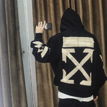 OFFWHITE  오프화이트 화살로고 테이프 프린팅 후드집업