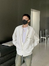 마르지엘라 MM6 4각 스티치 가슴 포인트 긴팔 티셔츠