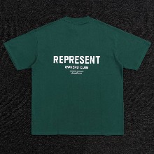 REPRESENT 클래식 로고 라운드넥 반팔 티셔츠