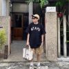 WTAPS 전면로고 프린트 코튼 클래식 반팔 티셔츠