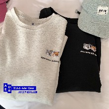 ADER ERROR  x 메종키츠네 더블 폭스헤드  반팔 티셔츠