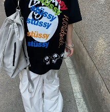 STUSSSY 23SS 백프린팅 반팔티셔츠